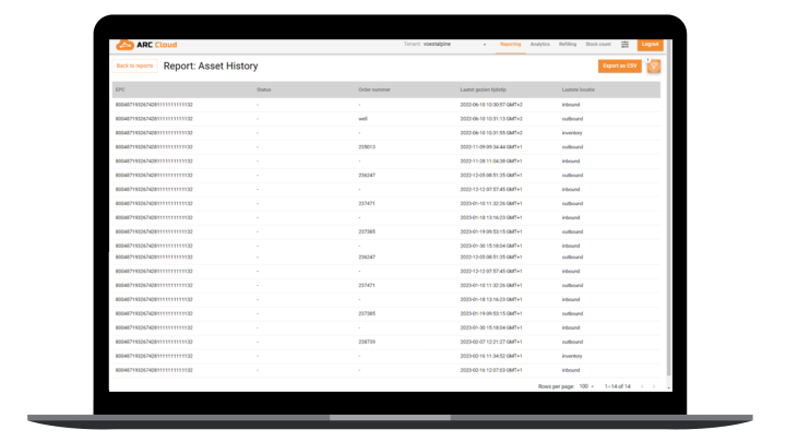 RFID Asset Tracer Software Interface