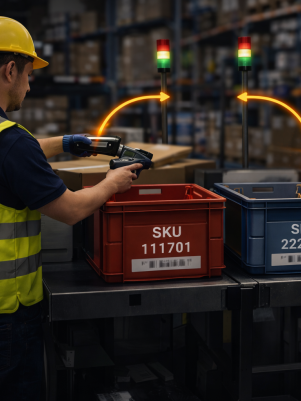 RFID Sorting Station for Automated Parcel Scanning
